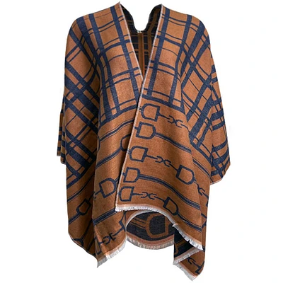 Brown poncho for women