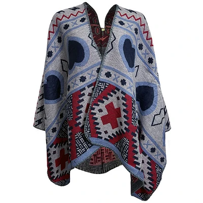 Multicolor poncho for women