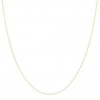 Yellow Gold Adjustable Cable Link Chain Necklace