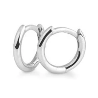 Breuning 10mm Sterling Silver Huggie Hoop Earrings