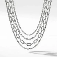 David Yurman Four-Row Mixed Chain Bib Necklace