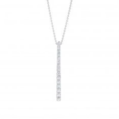 Diamond Vertical Bar Pendant Necklace 1/15ctw