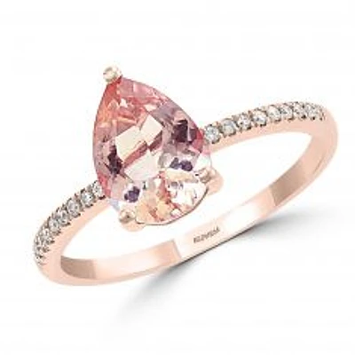 Effy Rose Gold Morganite and Diamond Accent Ring