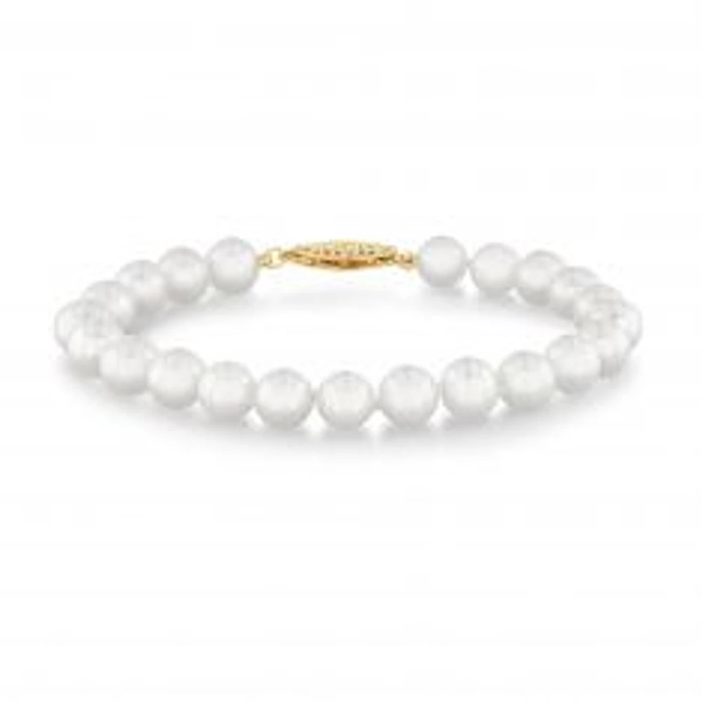 7-8mm Freshwater Cultured Pearl Strand Bracelet