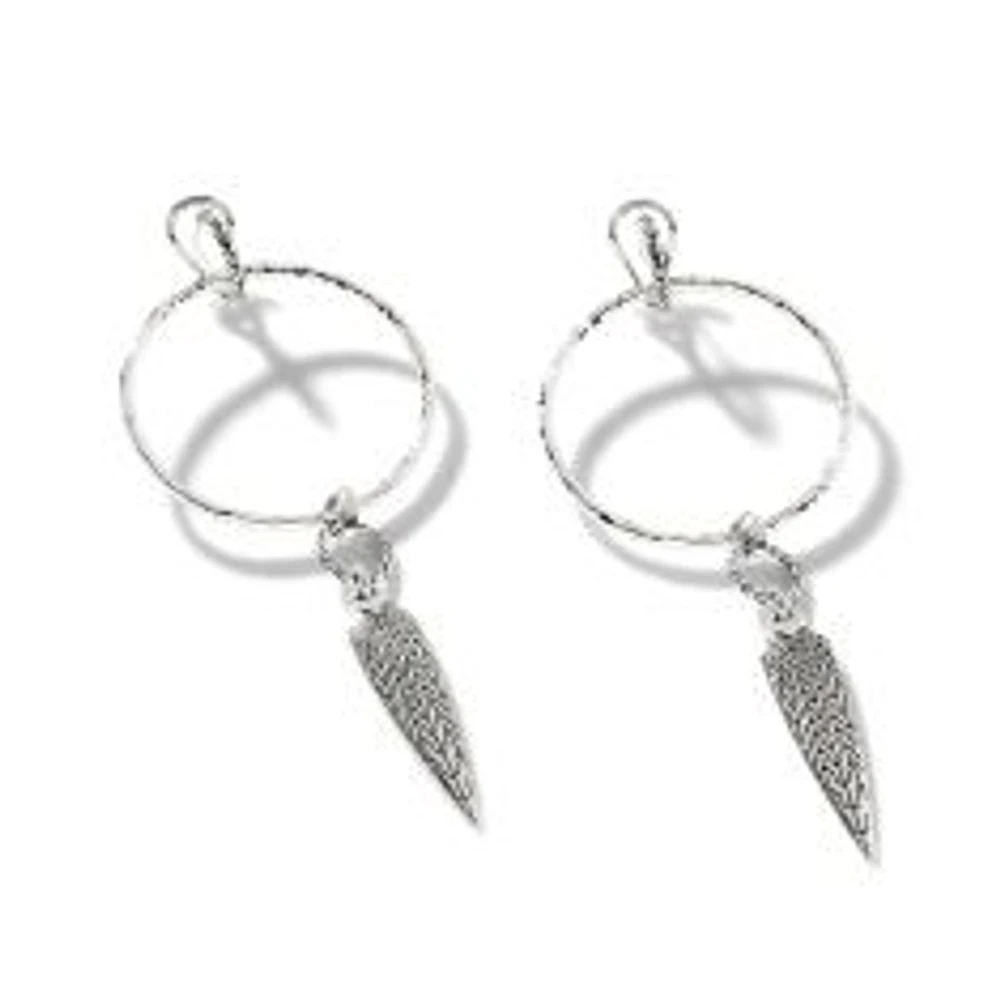 John Hardy Palu Radial Sterling Silver Drop Earrings