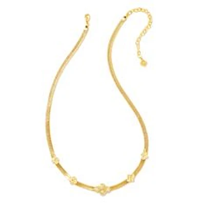 Kendra Scott Abbie Herringbone Necklace, Gold-Plated