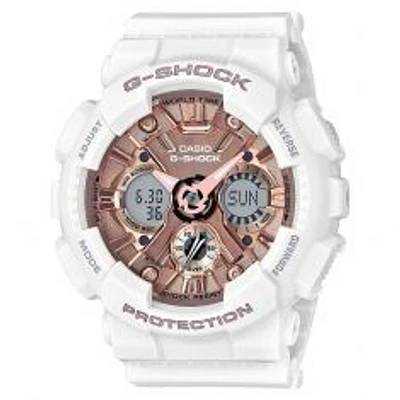 Ladies' Casio G-Shock S Series White Resin Watch GMAS120MF-7A2