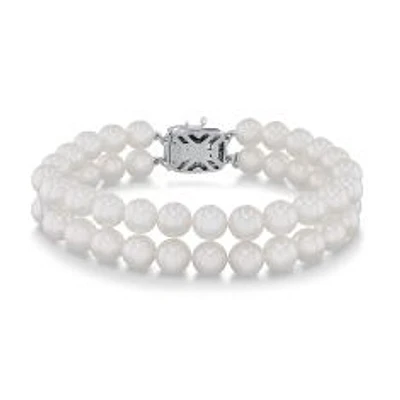 MIKIMOTO 6.5-7mm Akoya Cultured Pearl Double Strand Bracelet