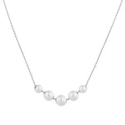 MIKIMOTO 7.5-5mm Akoya Cultured Pearl Station Necklace