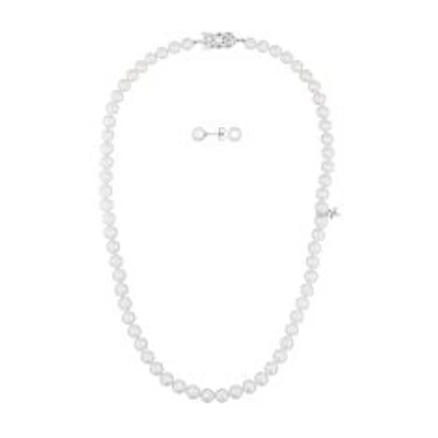 MIKIMOTO Akoya Cultured Pearl Necklace and Earring Set