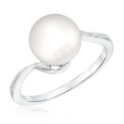 Freshwater Cultured Pearl Sterling Silver Bypass Ring