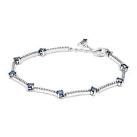 Pandora Blue Sparkling Pavé Bars Bracelet