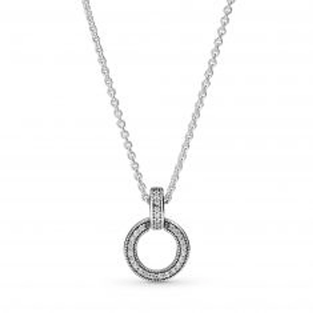 Pandora Double Circle Pendant & Necklace