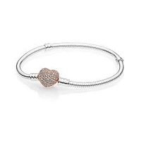 Pandora Pavé Heart Clasp Bracelet