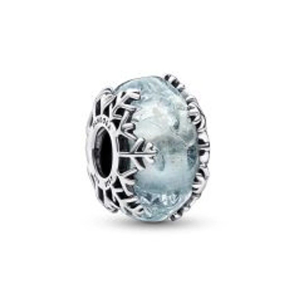 Pandora Winter Blue Snowflake Murano Charm