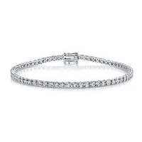 Shy Creation White Gold Diamond Tennis Bracelet 1ctw