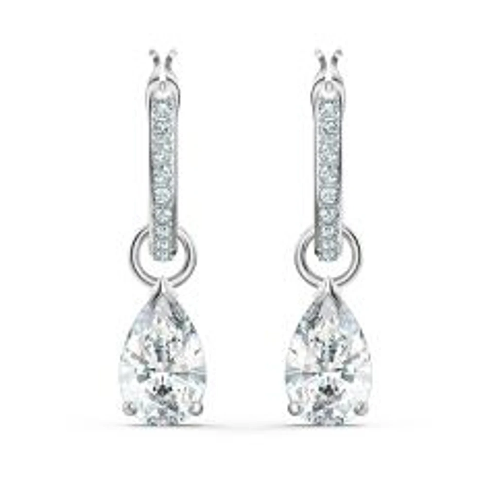 Swarovski Crystal Attract Pear Mini Hoop Earrings