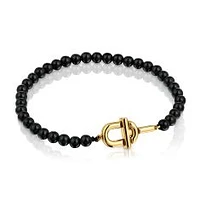 TOUS Manifesto Onyx Gold-Plated Bracelet