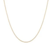 Two-Tone Gold Solid Ice Chain Necklace | 2.75mm | 20 Inches