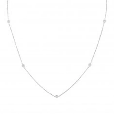 Gold Diamond Accent Station Necklace