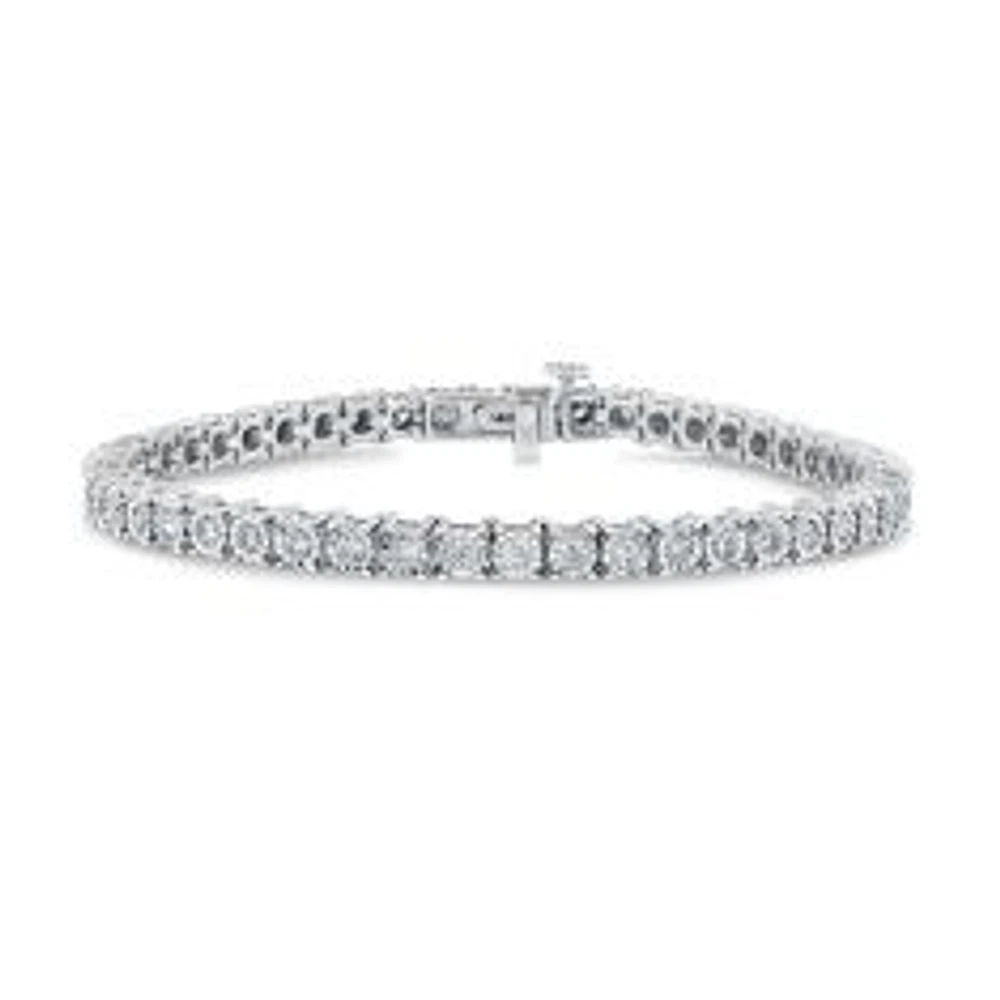 White Gold Round Diamond Tennis Bracelet 2ctw