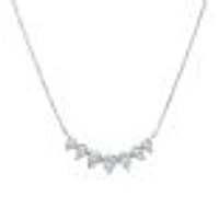 1/3ctw Diamond White Gold Curved Bar Necklace