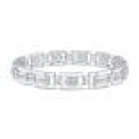 1ctw Lab Grown Diamond Sterling Silver Link Bracelet - Men's