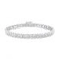 1/4ctw Diamond Marquise Link Sterling Silver Bracelet