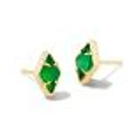 Kendra Scott Kinsley Stud Earrings in Kelly Green Illusion