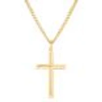 Men’s Cross Necklace and Gold-Plated Chain