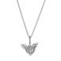 Pandora Pavé Heart & Angel Wings Necklace