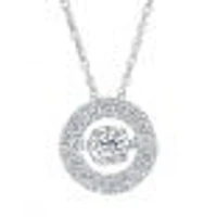 Twinkling Diamond Circle Pendant 1/4ctw