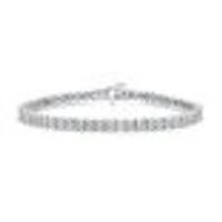 White Gold Round Diamond Tennis Bracelet 1ctw