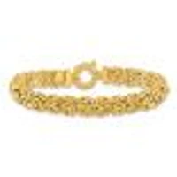 Yellow Gold Solid Byzantine Chain Bracelet | 8mm | 7.5 Inches