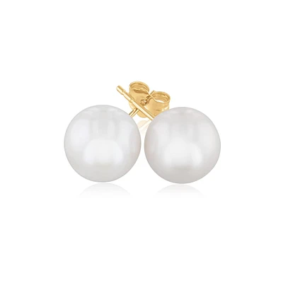 10-10.5mm Freshwater Cultured Pearl Stud Earrings