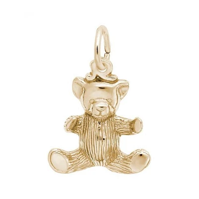 10k Yellow Gold Small Teddy Bear 3D Charm