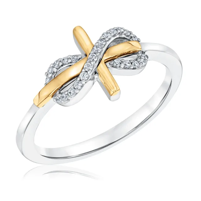 Reeds Women's Two-Tone Interlocking Heart Infinity Ring