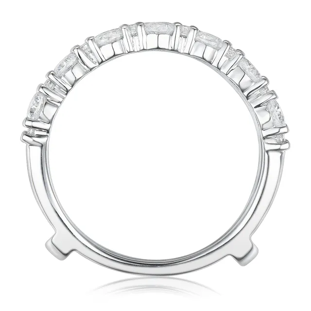 1/3ctw Diamond White Gold Ring Guard