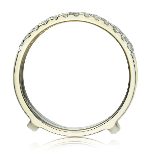 1/7ctw Diamond White Gold Ring Guard