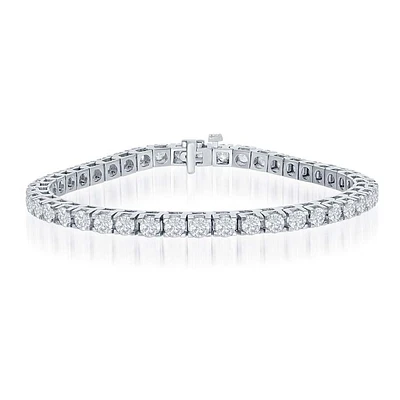 5ctw Diamond White Gold Tennis Bracelet