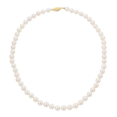 7-8mm Freshwater Cultured Pearl Strand Necklace, 16 Inches