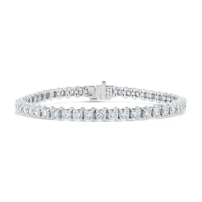 7ctw Diamond White Gold Tennis Bracelet