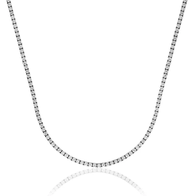 8ctw Diamond White Gold Tennis Necklace