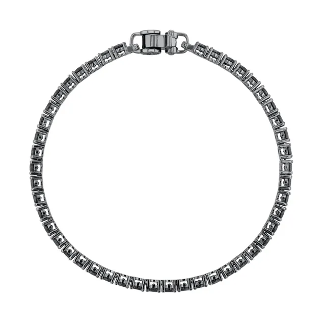 Esquire Men's Jewelry Black Diamond Leather Bracelet