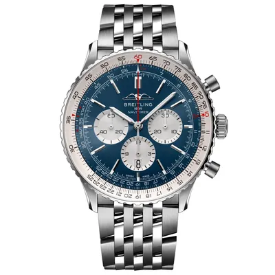Breitling Navitimer B01 Chronograph 46 Blue Dial Stainless Steel Watch | AB0137211C1A1
