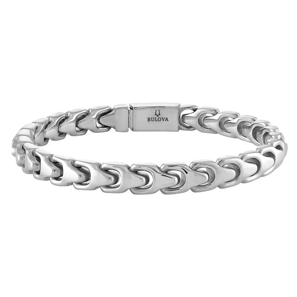 Louis Vuitton Monogram Chain Bracelet Silver/Black/Ruthenium for Men