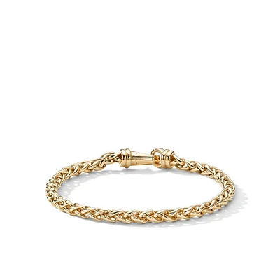 David Yurman Wheat Chain Bracelet in 18K Yellow | Medium