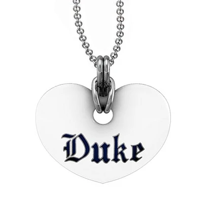 Duke White Enamel Heart Pendant