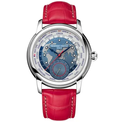 Frederique Constant Classics Worldtimer Manufacture Summer of 76 Limited Edition Watch Set | 42mm | FC-718USWM4H6