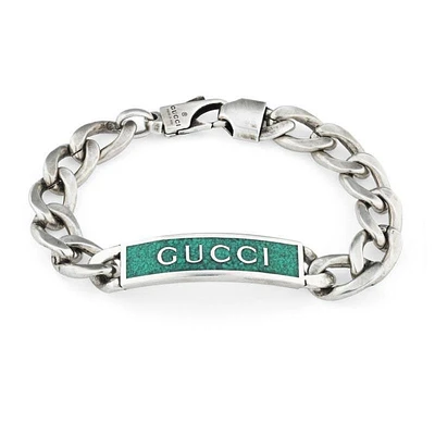 Gucci Enamel Bracelet with Gucci Logo - 8.75 Inches